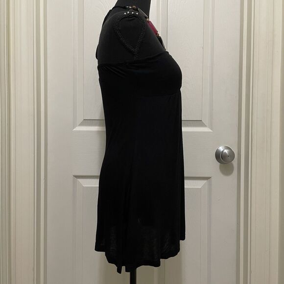 Vintage B Sharp Halter Tube Top Black Beaded Necklace‎ USA Made Large NWT Y2K - Picture 4 of 9